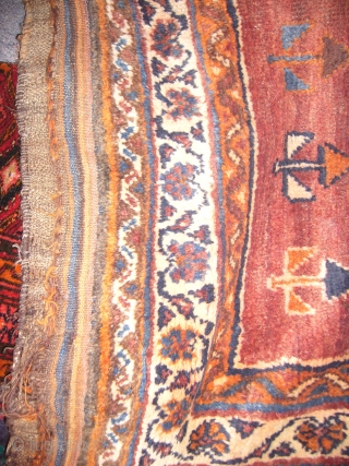 Qashqai Gabbeh lion rug. All original,very good condition,without any repair.
E.mail for more info.Size 7'7"*4'2".                   