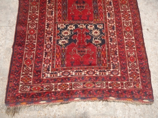 Beautiful Central Asian Rug with great colors, design,age,wool and condition.Size 6'11"*3'10".E.mail for more info.                   