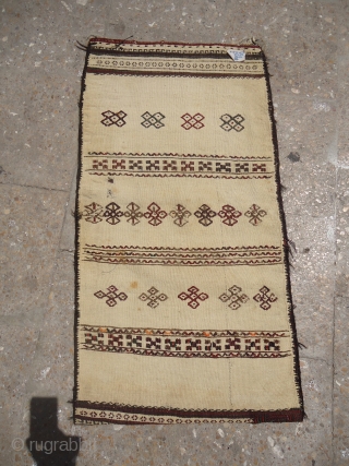 Baluch Grain Bag ?.Beautiful colors and very nice design,diffrent techniques used,fine weave,original backing,without any work done.Size 2'11"*1'6".E.mail for more info.             