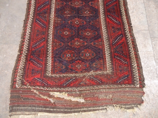 Beautiful Baluch Rug with Kilims on both sides,all natural colors and fine weave,without any repair or work done.Size 6'1"*3'9".E.mail for more info and pics.         