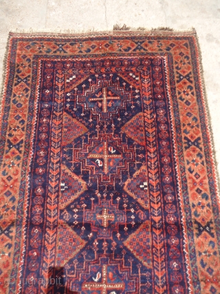 Exceptional Baluch rug with wonderful colors and shiney glossy wool,good condition and design.E.mail for more info.                 