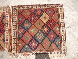 Colorsfull Jaf pair with beautiful natural colors and early age,as found without any repair or work done,very nice design.Size 1'9"*1'8"/1'7"*1'7".E.mail for more info and pics.        