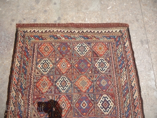 Kurdish Flat woven panel a large grain bag front,with great colors and beautiful design.good condition.Size 3'3"*2'8".E.mail for more info.              