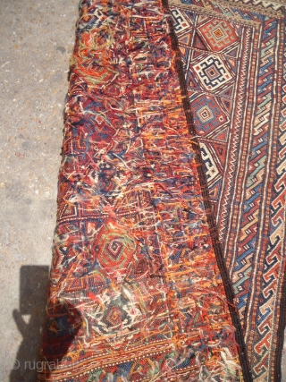 Kurdish Flat woven panel a large grain bag front,with great colors and beautiful design.good condition.Size 3'3"*2'8".E.mail for more info.              