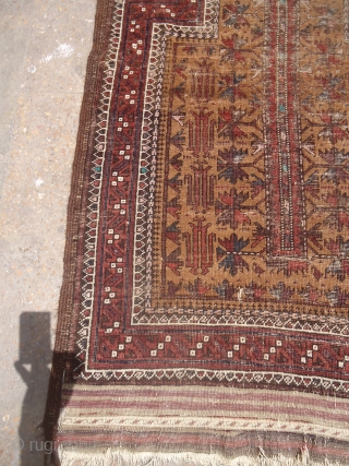 Early Dated Baluch Prayer Rug with both sides kilim endings and fine weave,all original without any repair or work done.Size             