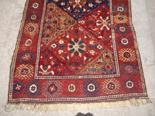 Early Afshar rug with great natural colors,As found,with some old repair,good age and design,Size 5'9"*4'2".E.mail for more info and pics.             