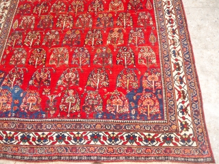 Red ground very finely woven Qashqai Rug with very good condition,all natural colors and beautiful design,All sides and corners are original just a little repair downside.Size 6*4 ft.E.mail for more info and  ...