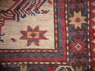 Very Rare Bordjalu Kazak Childs Prayer Rug,collectors pce,very supereb example with two chickens,good colours,fragmently condition.E.mail for more info.               