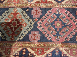 Shahsavan Soumac,with good colors and age,very fine weave.100% wool on wool,As found.E.mail for more info.                  