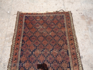 Baluch Rug with good age and colors,very nice desigen,fine weave.As found.E.mail for more info and pics.                 