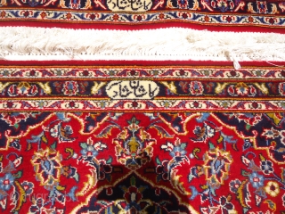 Kashan Pushti Pair,signatured as "Kashan Shadsar",fine weave good colors,good condition,nice desigen.Size 3'4"*2'2" Each.E.mail for more info and pics.
               