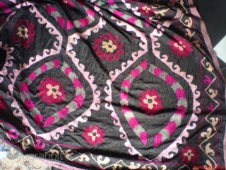 Uzbek Suzani,silk threads on cotton,good colours,desigen and condition.Very Low price.                       