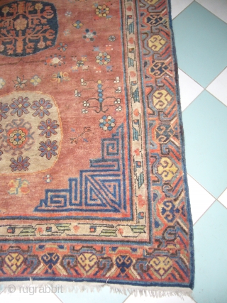 Khotan Rug,good condition and very nice colours,beautiful desigen,very supereb Rug,Hand washed Ready for display,E.mail for more info and pics.              