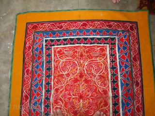 Very Nice Rasht Embroidery from Persia,beautiful colours and desgien.Good condition.Size 4'7"*3'8".E.mail for more info.                   