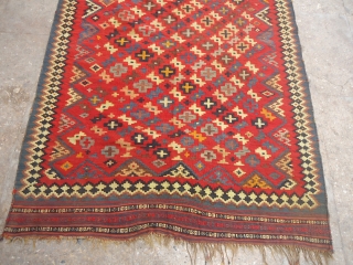Qashqai Kilim with beautiful colors and very nice desigen,fine weave,good condition.Hand washed ready for the show.E.mail for more info and pics.            