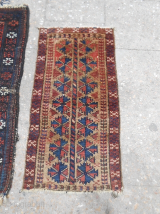 Baluch Balishts with good age and all natural colors,very fine weave and nice design.All original without any repair or work done.E.mail for more info and pics.       