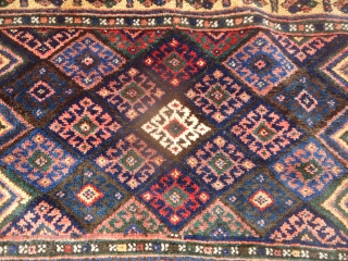 Kurd Jaf,exceptional colours and desigen,Excellent condition without any repair,Very supereb piece.Full soft and lustorious pile,Hand washed clean and ready for display.Size 3'8"*3'2".E.mail for more info.        