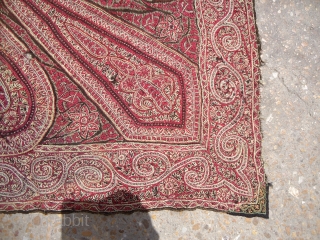 Early Kashmir Shawl Fragemnt with beautiful colors and desigen,good age,nice colors.E.mail for more info and pics.                 