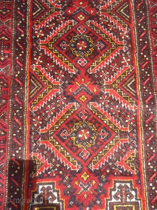 Small Salar Khan Baluch Rug,with great soft shiny wool and all natural colors,very good condition.Size 2'10"*1'8".E.mail for more info and pics.            