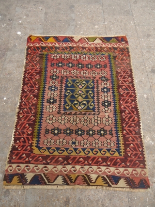 Small and beautiful Reyhanli Kilim,very nice colours and design,good condition.Ready for use.E.mail for more info.                  