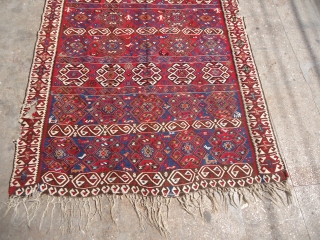 Anatolian Kurdish Kilim,very beautiful colors and desigen.Very nice motifs of mens and animals,all good colors,fine weave and without any work done.As found.E.mail for more info and pics.      