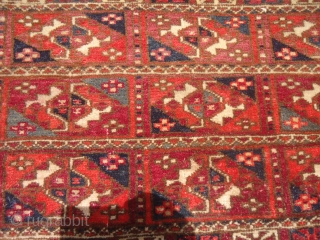 Tekke Trapping with all good colors and fine weave,all original,Very nice wool.Size 2'9"*1'2".E.mail for more info and pics.               