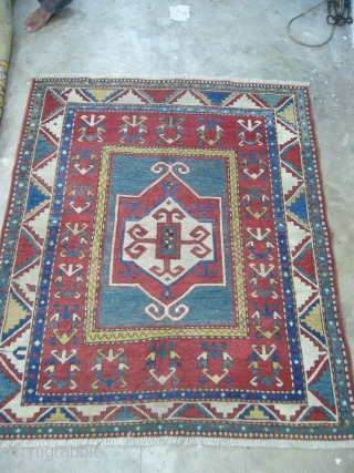 Caucasian Fachralo Kazak Rug,nice condition,beautiful Fachralo desigen,good colours,border stripe is been repaired professionaly.Hand washed ready for use.E.mail for more info.             