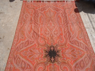 Large Kashmiri shawl with beautiful design and colors.E.mail for more info and pics.                    
