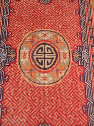 Tibet style Rug with beautiful colors and design,good condition.Size 4*2'6".E.mail for more info.                    