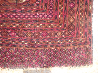 Turkmon Rug with beautiful colors and desigen,fine weave,As found.E.mail for more info and pics.                   