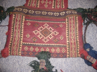 Very fine flat woven Sistan Baluch salt bag,very good age,great condition,nice colours,all original,beautiful pce.                   