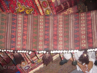 Supereb Sistan Baluch Tent Band or trapping,with original beads and ornament,very fine weave,nice colours,salt bag desigen.                 