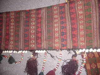 Supereb Sistan Baluch Tent Band or trapping,with original beads and ornament,very fine weave,nice colours,salt bag desigen.                 
