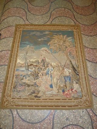 French Abusson or Tapestry ???,wool and silk,Very good condition,colours and desigen.Size 5'8"*4'8".E.mail for more info.                  