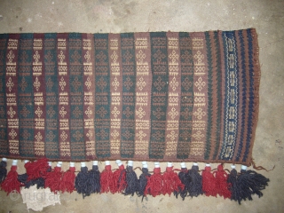 Supereb Sistan Baluch Tent Band or trapping,with original beads and ornament,very fine weave,nice colours,good desigen.                  