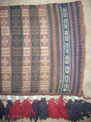 Supereb Sistan Baluch Tent Band or trapping,with original beads and ornament,very fine weave,nice colours,good desigen.                  