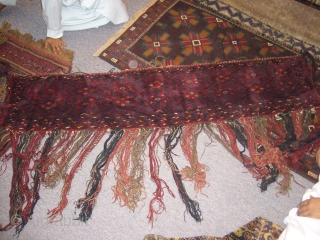 Erasri Trapping with Ekat desigen,beautiful colours,nice desigen,excellent condition,full soft lustorious pile.Size 5'5"*1'4".E.mail for more info.                  