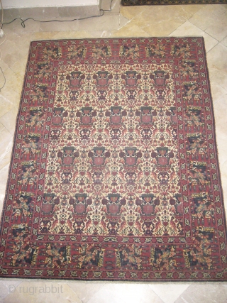 Afshar Rug superb Dolls and birds motif,good conidition,nice colours and beautiful dsigen,wool on cotton,Size 60*50 inches.Hand washed.                