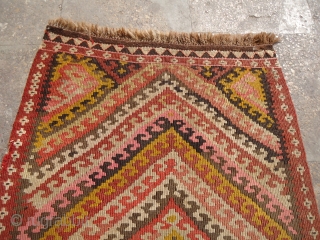 Beautiful Stripe child prayer kilim,with nice colors and design.Size 2'8"*1'10".E.mail for more info.                    