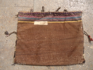 Afshar Bagface with original kilim backing and gold ground,nice colors and design,all original,soft shiny wool.Size 1'9"*1'4".E.mail for more info and pics.            