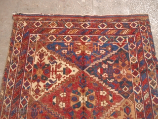 Early Afshar Rug with great natural colors and nice design,as found.Size 4'11"*3'8".E.mail for more info and pics.                