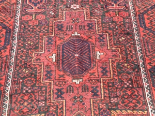 Firdousi baluch rug with good design and colors,all original without any repair or work done,Size 5'10"*3'3".E.mail for more info and pics.            