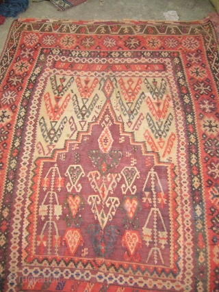 Beautiful Antique Erzerum Prayer Kilim,posted as found,fine weave,nice desigen.E.mail for more info.                     