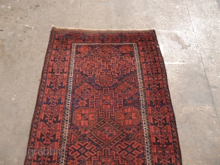 Baluch Rug with very fine weave,natural colors and beautiful design,very good condition,wihout any repair,good age.Size 5'3"*2'10".E.mail for more info and pics.            