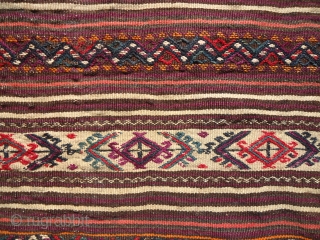 Anatolian Grain Bag with beautiful colors design and original back,good colors and condition,Animals on the backing.Size 3'4"*2'6".                