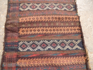 Sistan Baluch Balisht with original backing and great natural colors,beautiful desigen and fine weave,all original without any repair or work done.Size 3ft*1'8".E.mail for more info and pics.      