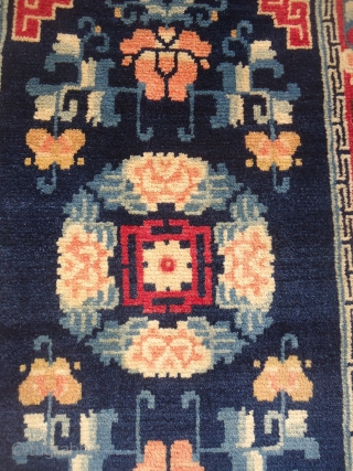Small chinese Rug with beautiful natural colors and nice design,excellent condition without any repair or work done.Size 3'5"*1'11".E.mail for more info and pics.          