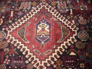 Supereb Qashqai Khorjin with original back Kilim,all original,without any repair or work done,best natrul dyes,excellent weave.Beautiful motifs.Hand washed ready for display.Size 2'9"*2'.E.mail for more info.        