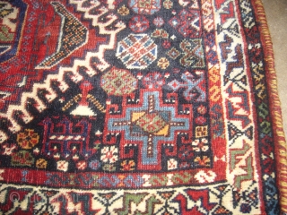 Supereb Qashqai Khorjin with original back Kilim,all original,without any repair or work done,best natrul dyes,excellent weave.Beautiful motifs.Hand washed ready for display.Size 2'9"*2'.E.mail for more info.        