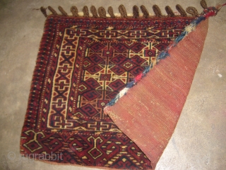 Youmud Bagface original Kilim backing,Excellent condition,without any repair.Good colours,Hand washed ready for display.Size1'7"*1'3".                    